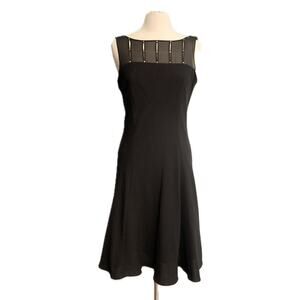 Black Sleeveless Draped Back Dress